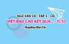 Soạn bài Viết báo cáo kết quả nghiên cứu về một vấn đề trang 52 lớp 10 Cánh Diều tập 1